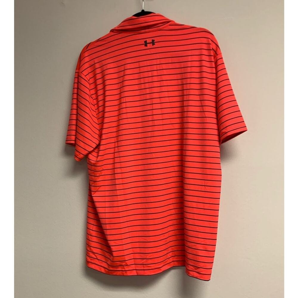 Under Armour Men's LARGE UA Playoff 2.0 Polo Shirt, Red / Black - Picture 3 of 6